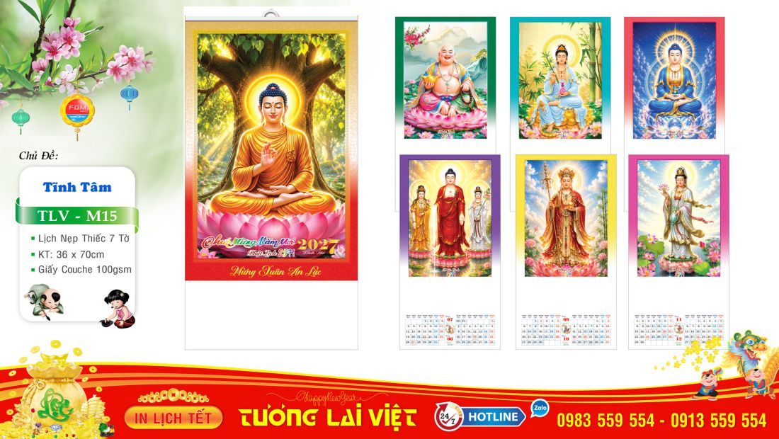 Lịch 7 tờ Xuân An Lạc